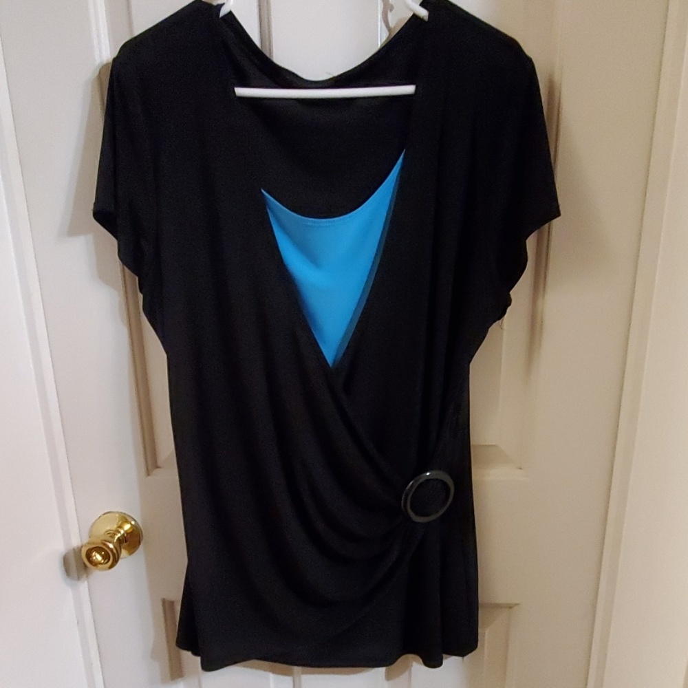 Blouse with belt design look 2X